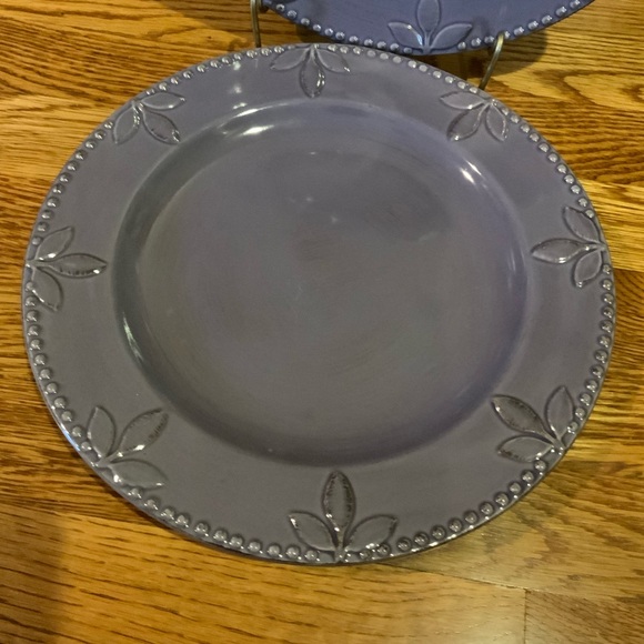 Signature Plates Dinner Sorrento Debby Segura Designs 2001 Purple Set of 2 - Picture 2 of 7